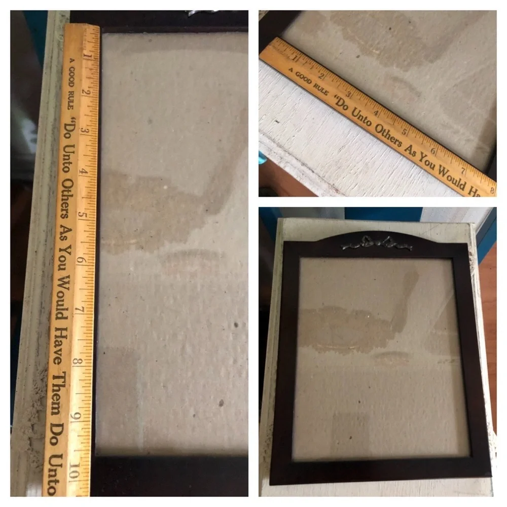 Vintage Wood Picture Frame w Easel Back